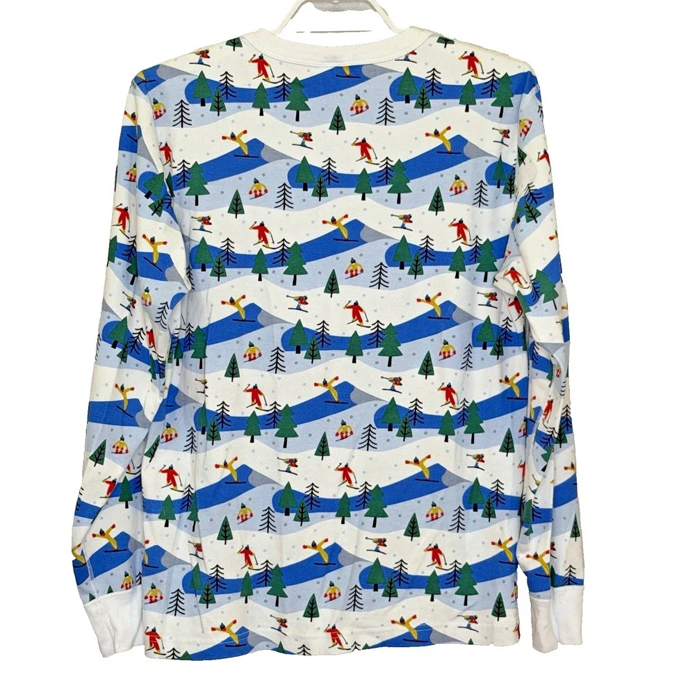 Hanna Andersson Holiday HannaJams Pajama Top T-Shirt Unisex Sz Large Long Sleeve